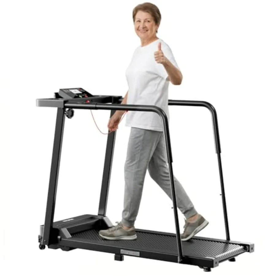 

Walking Treadmill for Seniors Home Use with Phone Cup Holder 3.0 HP Walking Pad with Handle Bar 300 LBS Ccity LED Display Black