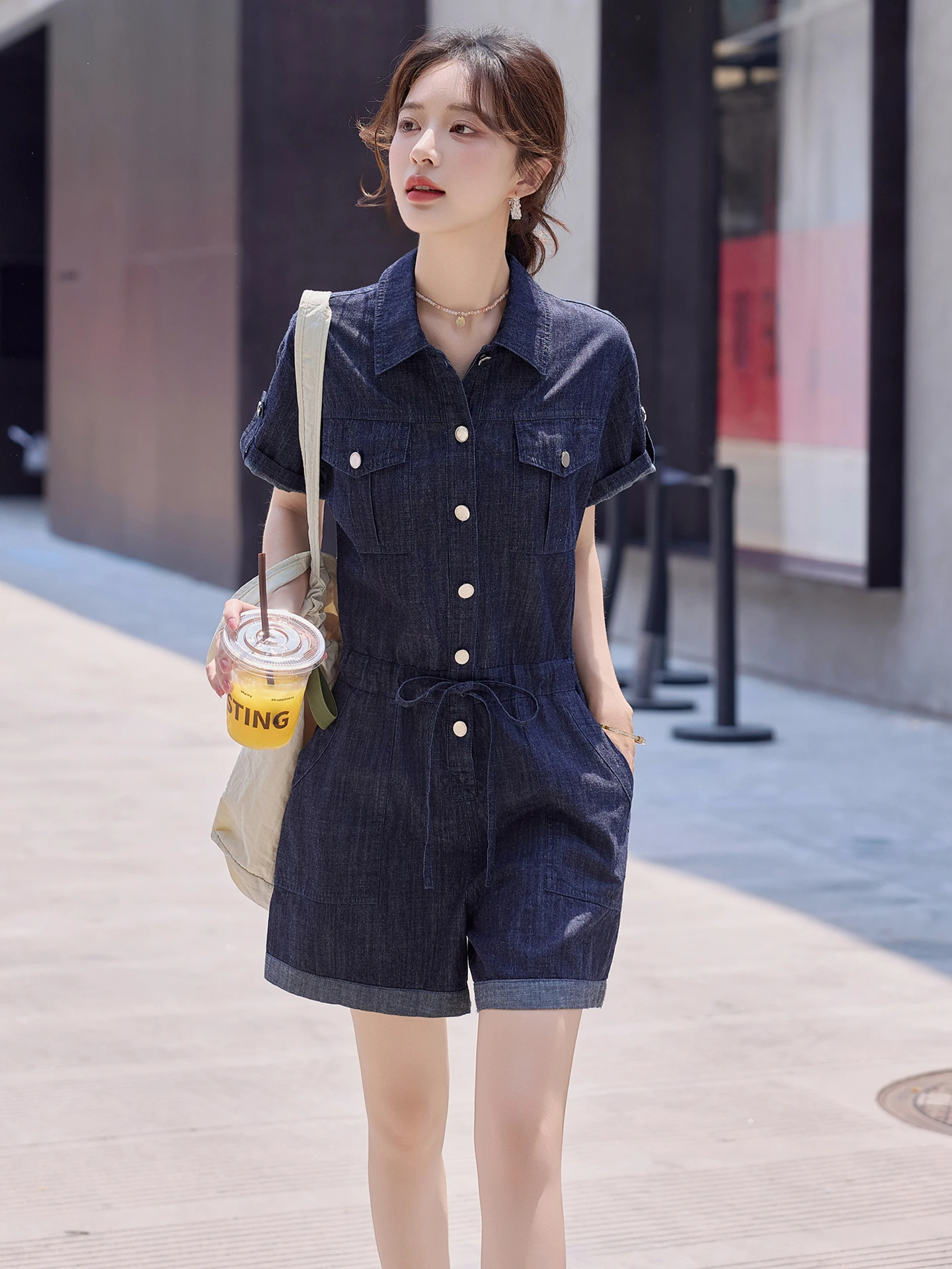 

Модные повседневные джинсовые комбинезоны, женские свободные тонкие брюки с высокой талией, хлопковая смесь, летнее новое поступление