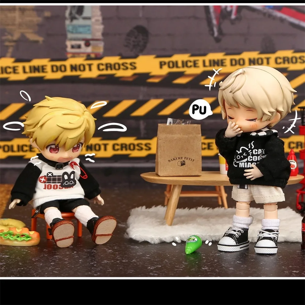 

1/12 12 Points OB11 Doll Clothes Cool Cat Cat Rabbit Sweater Coat Shorts Model Accessories BJD Molly YMY UFDOLL Body In Stock