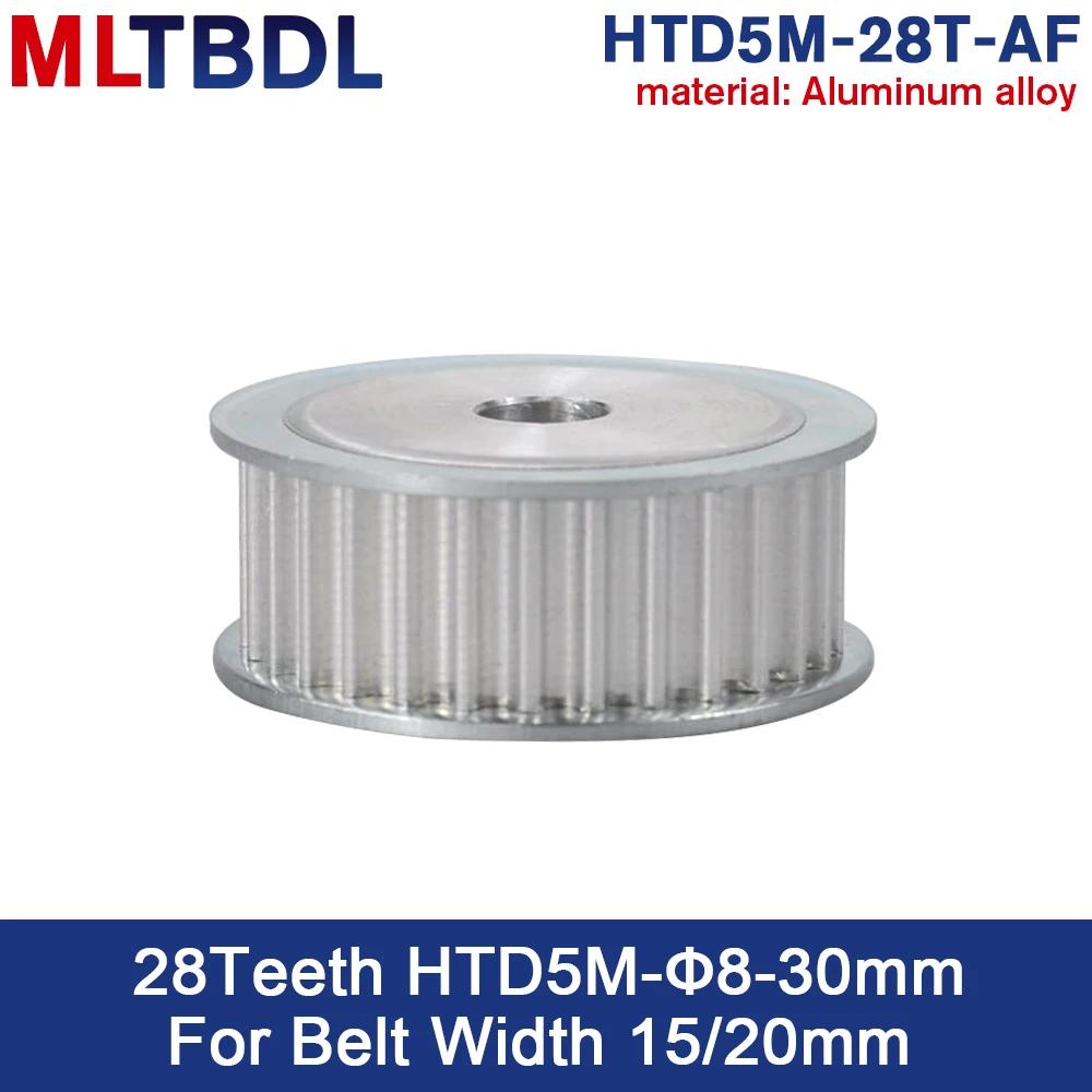 28Teeth HTD 5M Timing Synchronous Pulley alloy Bore 8/10/12/12.7/14/15/16/17/18/19/20/28mm for Width 15mm 5mm Pitch HTD5M 28T AF