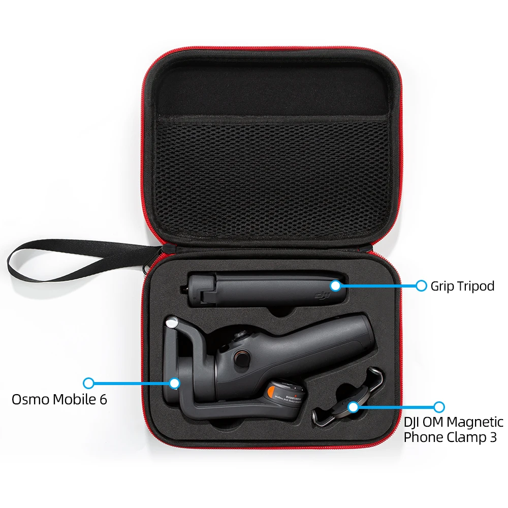 For DJI Osmo Mobile 6 Carrying Case: Lightweight, Protective Handbag with Secure Compartments for Tripod & Accessories Case