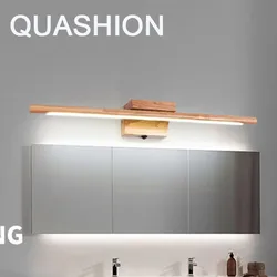 Luzes do espelho led nordic lâmpada de parede madeira maciça moderna banheiro vestiário decorações iluminação casa decoração arandelas lâmpadas com interruptor abajur