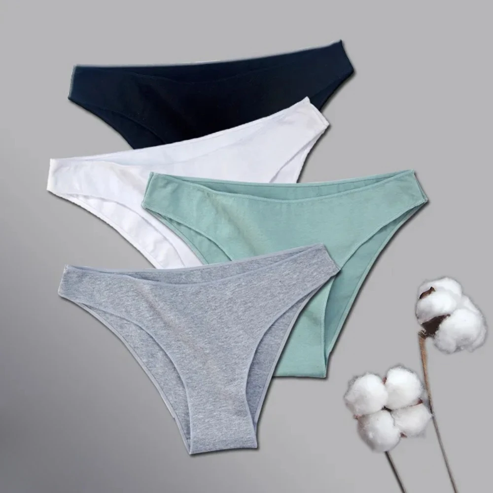 Women Cotton Panties Underwear Solid Color Comfortable Briefs High Elasticity Underpants Calcinhas Feminina Calzones Para Mujer