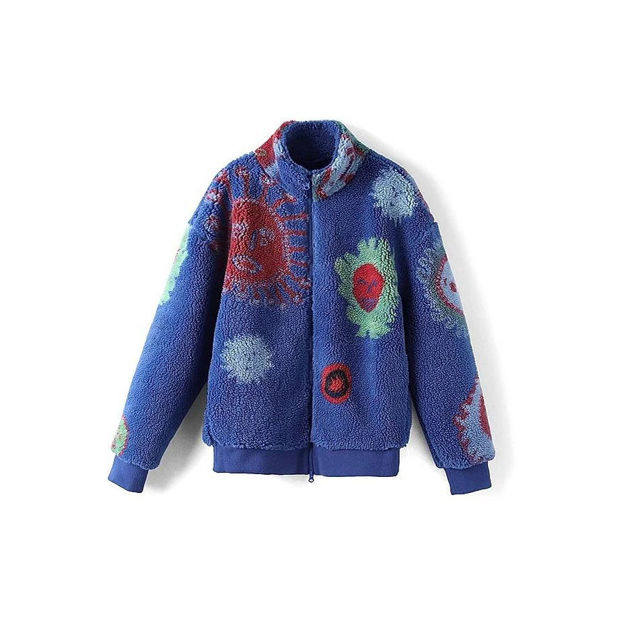 

Ran Series Brand Women's Winter Jaet 2025 Particle Fce Outerwear Long Sve Stand Collar Windproof Ladies Coat