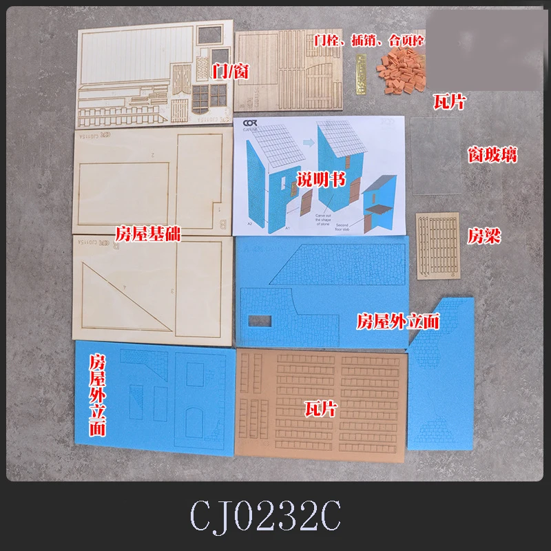 Scène de maison modèle 1/35, Table de sable faite à la main pour assembler des modèles, création de 