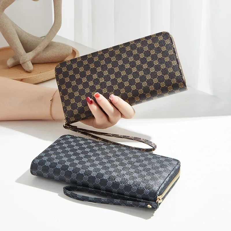 

Zipper Money Coin Purse Women Card Holder Long PU Leather Clutch Wallet Large Capacity Lady Wristlet Phone HandBags Money Pocket