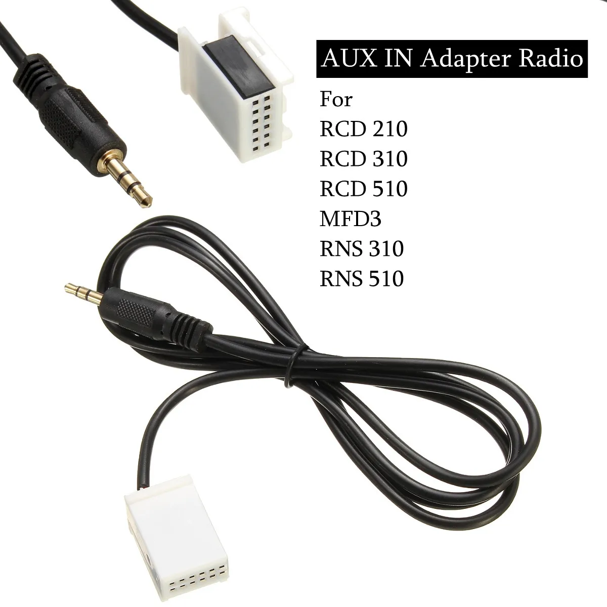 Auto USB 3.5mm AUX IN Adapter Radio MP3 Player Cable For Kabel for VW/RCD210 310 510 MFD3 RNS 310 RNS 510 Series