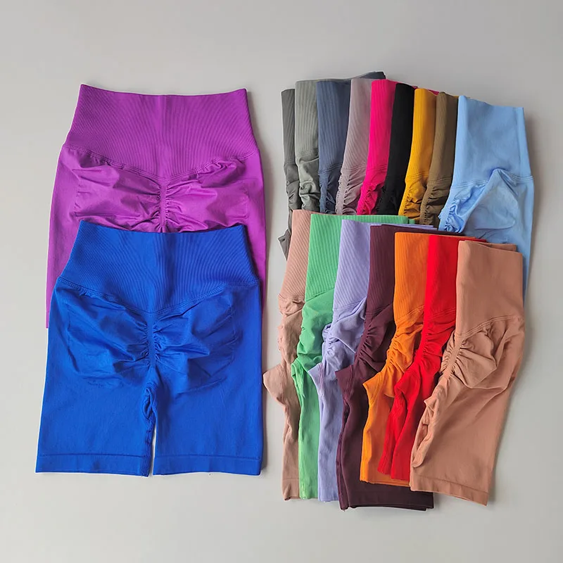 Peach Buttocks Fitness Shorts High Waist Quick Drying Breathable Training Buttocks Lifting Tight Sports Yoga Three Point Pants