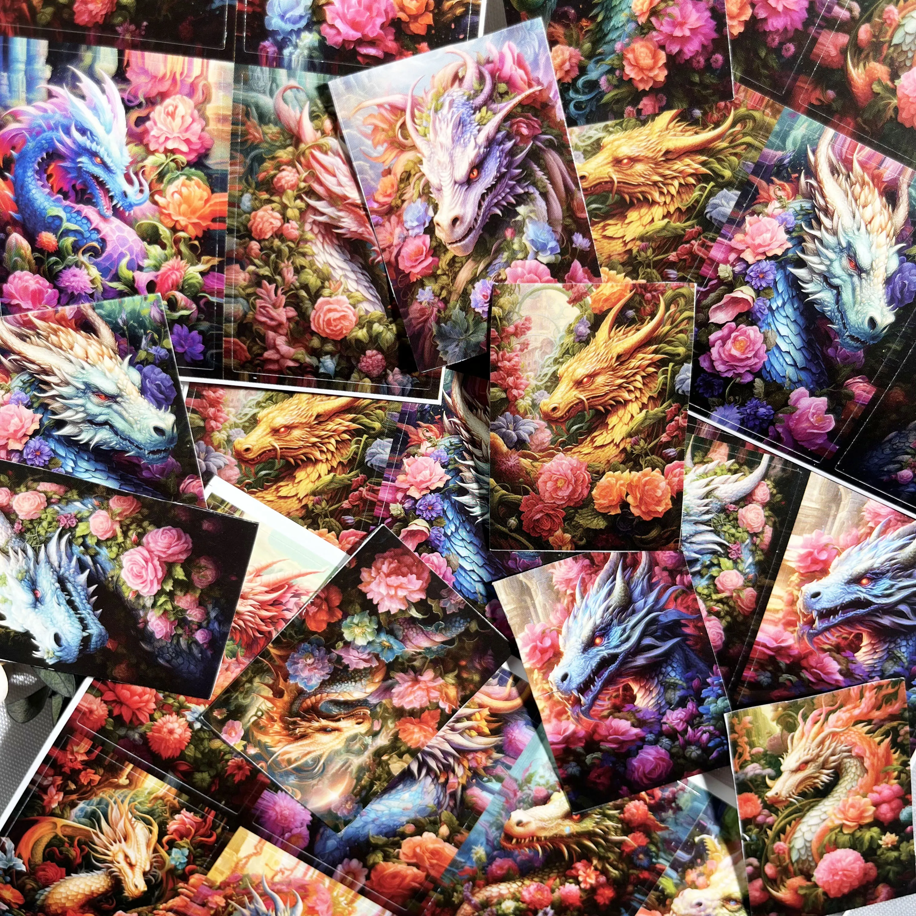 JAIIMAN 72 Stück selbstklebende Aufkleber mit magischem Drachenmotiv, perfekt für Tagebuchbedarf, Scrapbooking-Zubehör, DIY-Handwerk, Clip-Art – Detail 4