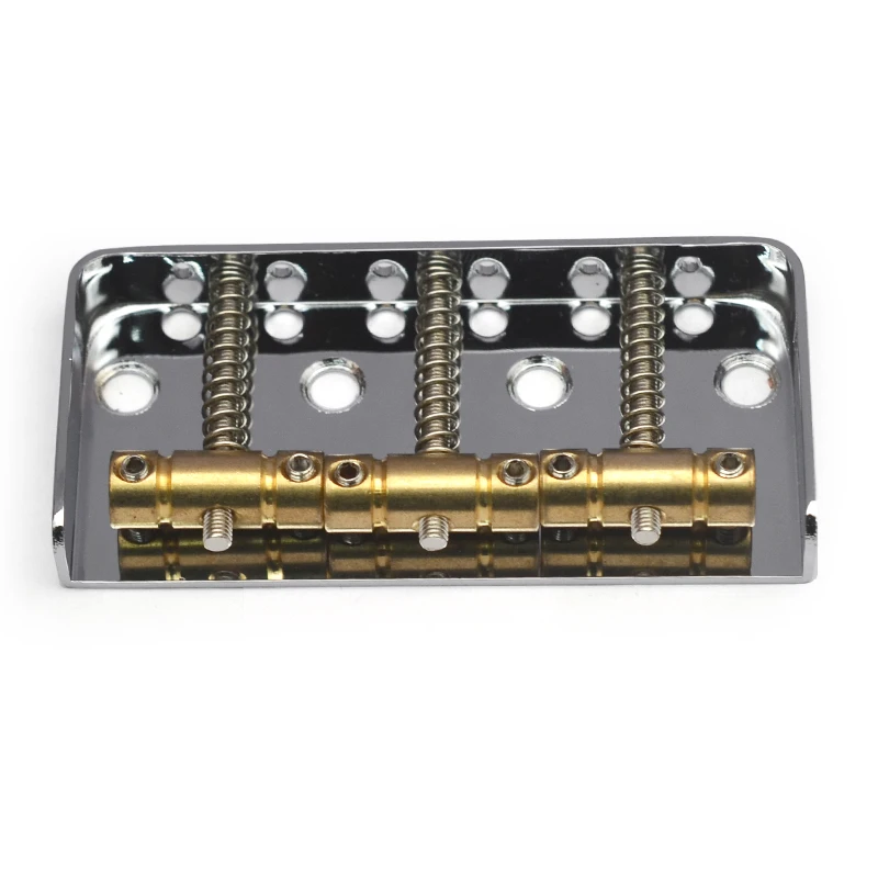 Short Tele Bridge Brass 3-Saddles for TL Style 76.5x35.5mm Chrome Electric Guitar Bridge