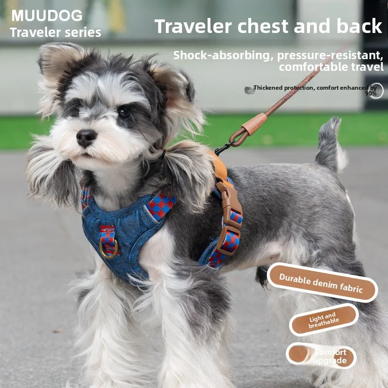 

Summer Saddle No-Pull Dog Harness & Leash Set, Lightweight Breathable Mesh Vest for Small Medium Dogs, Great for Outdoor Walking