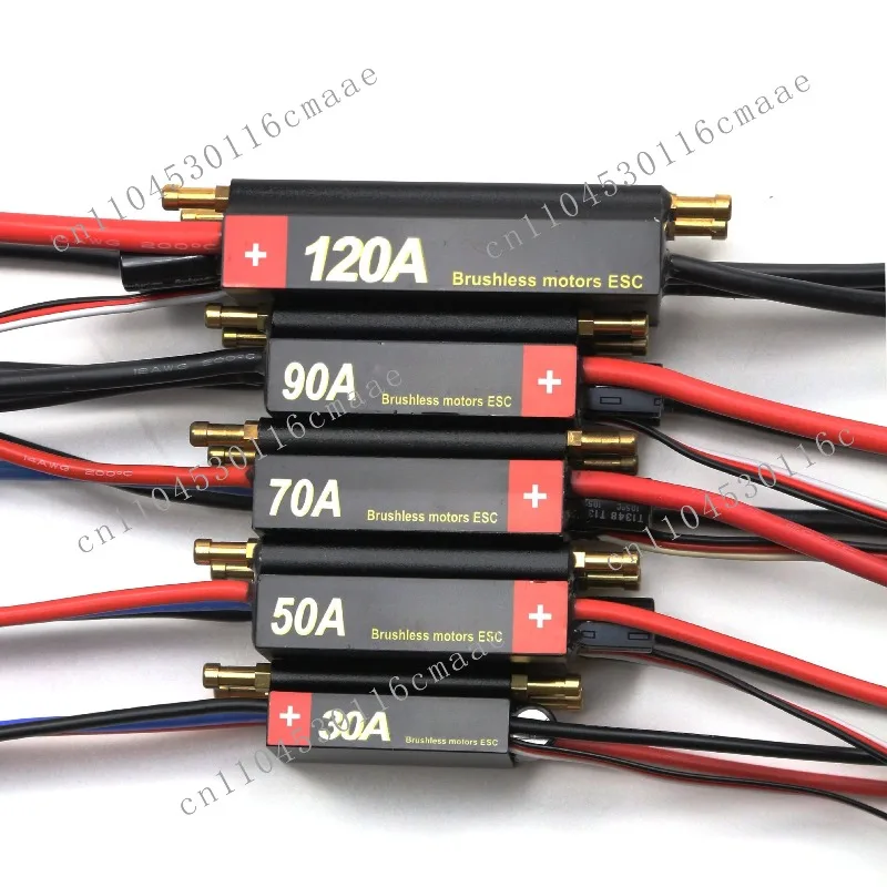 

Brushless Marine ESC, Multi-specification Two-way 30A/50A/70A/90A/120A Ship Model Esc