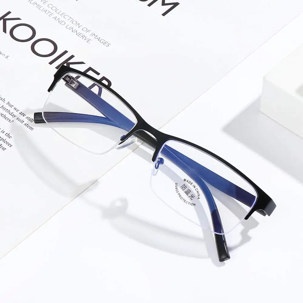 Portable Eye Protection Metal Reading Glasses Myopia Glasses Business Eyeglasses Ultra Light Frame