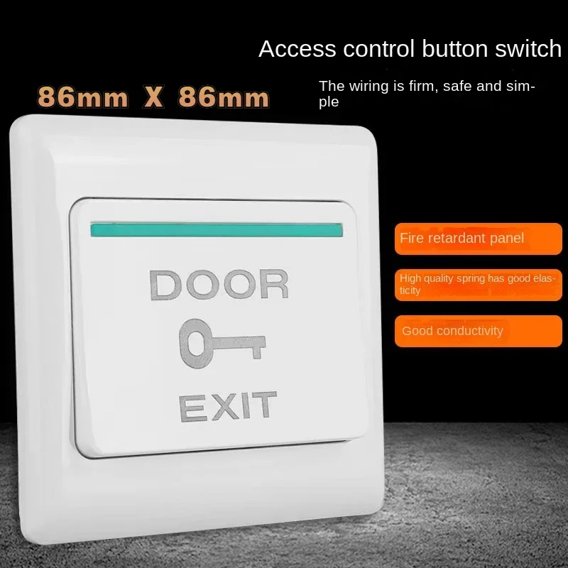 Automatic reset of access control and door opening switch for 86 type concealed clinker luminous strip