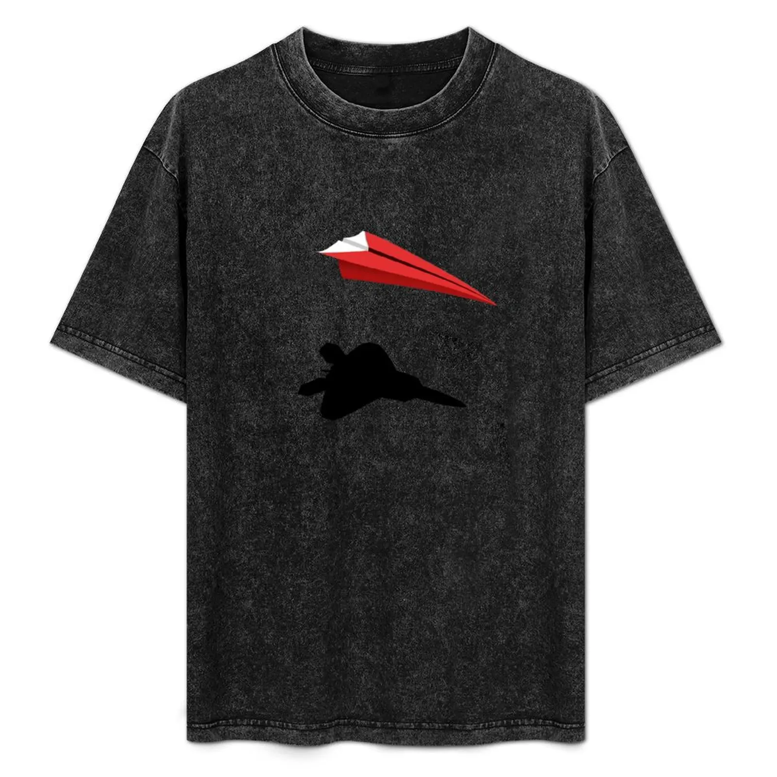 f22 raptor as a paper plane shadow T-Shirt man t shirt blanks mens t shirts top quality