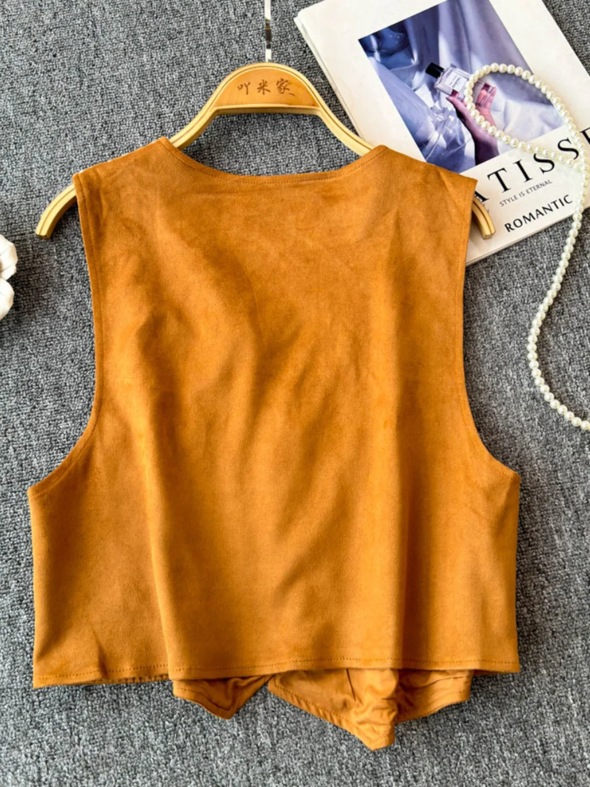 

Versatile Travel Outfits Retro Khaki Ethnic Embroidery ort Sve Vest Women's All-Match Bal Tank Top Commute Sle