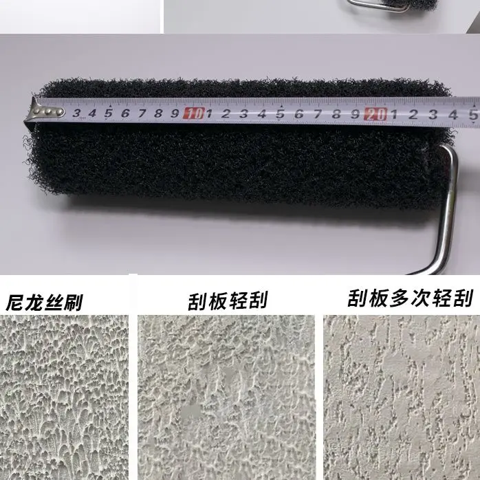 23cm Fiber Roller Brush for Putty ApplicationWall Art Texture - Home Decor DIY Tool - view 6
