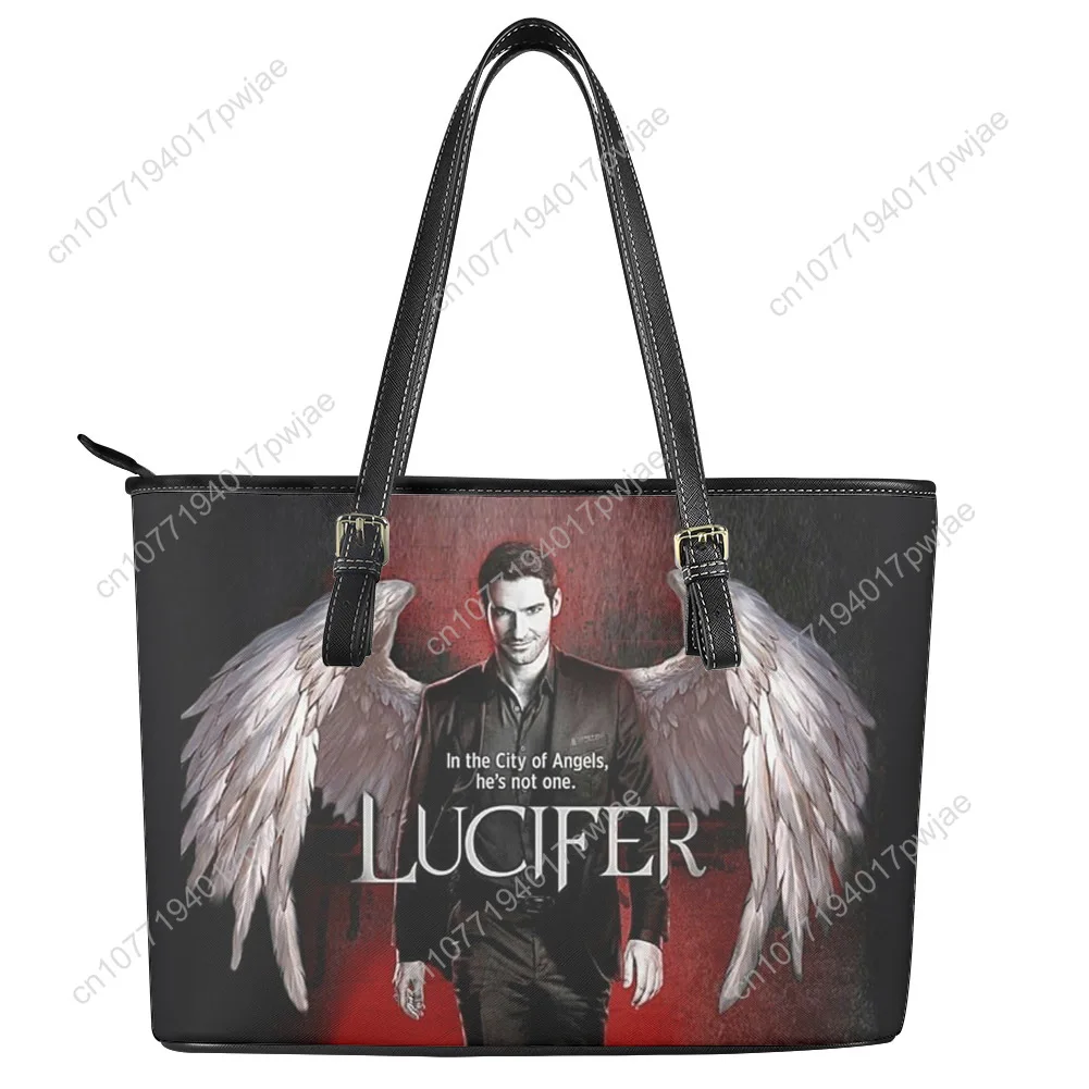 

Lucifer TV series Lucifer Morningstar Custom Handbag Womens Mens Bag Shoulder Bag Business Leather Purse Travel Bag Gift