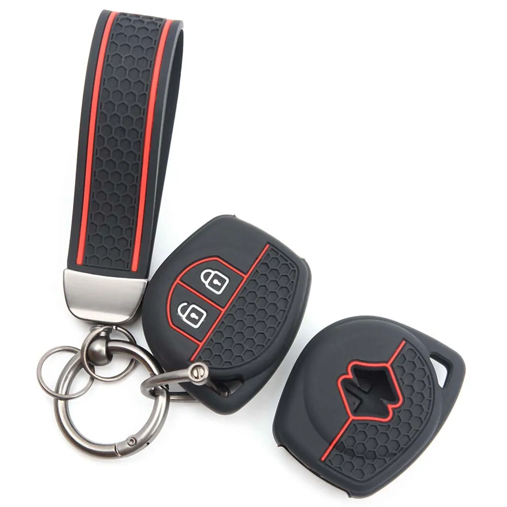 2 Button Silicone Car Remote Key Cover Case For Suzuki Swift Ignis Vitara Liana Ciaz Baleno Car Key Fob Case Cover Shell Decor