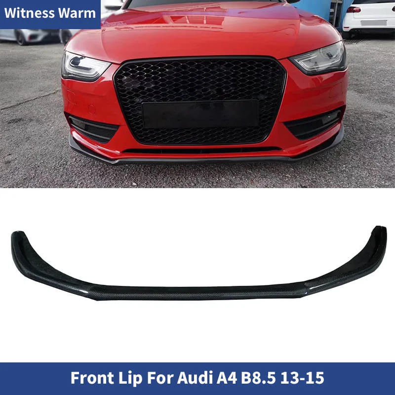 Carbon Fiber S4 Style Car Front Bumper Lip Splitter for Audi A4 B8.5 Front Shovel Standard Bumper 2013-2015