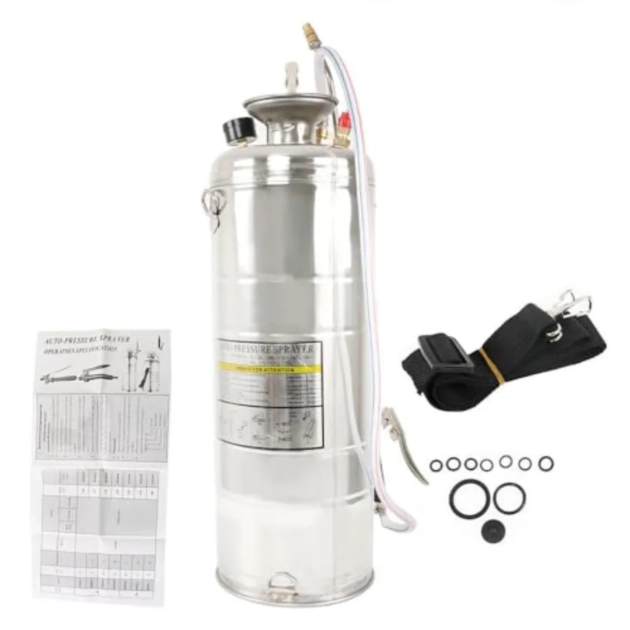 

Heavy Duty Stainless Steel Sprayer 3.5 Gallon Pump Sprayer 14L Stainless Hand Pump Sprayer for Lawn Garden Watering Floor Clean