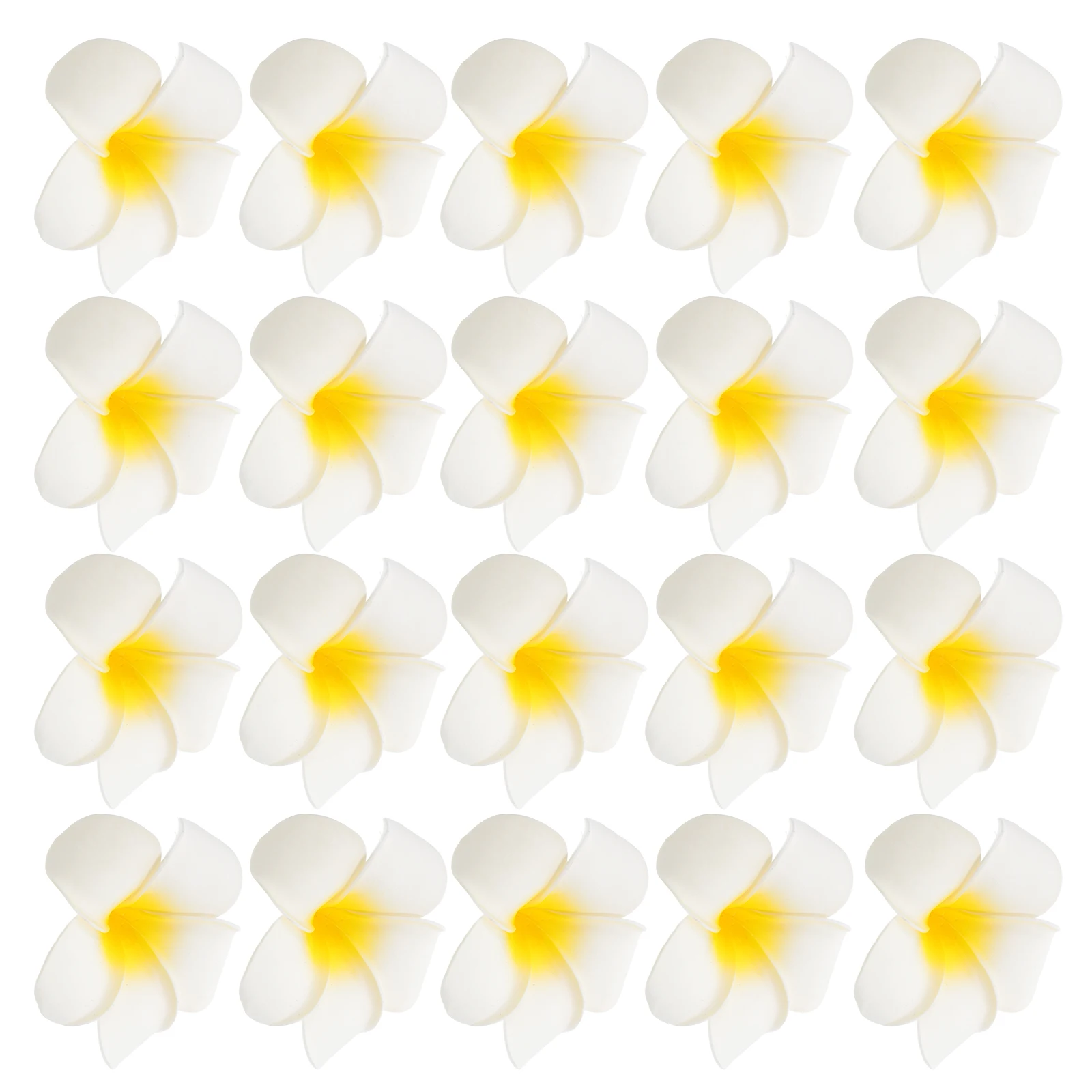 

20 Pcs Flower Hairpin EVA Non Slip Women Clips Plumeria Flower Hair Accessory Plumeria Beach Wedding Accessories 9cm