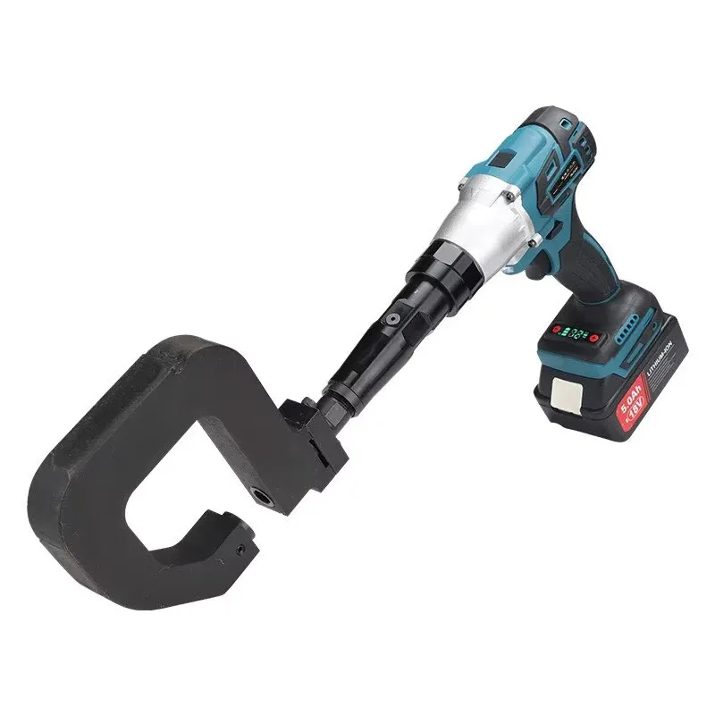 

Handheld Portable C-shaped Steel Electric Punching Photovoltaic Bracket Hole Opener U Steel Punching Machine 100mm Throat Depth