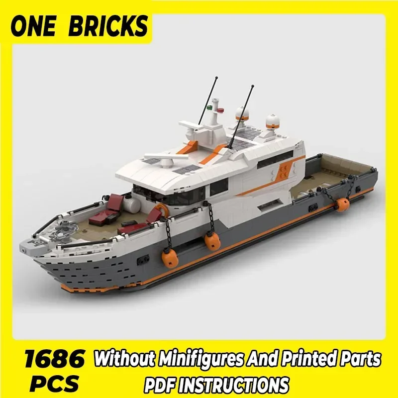 

Military Ship Model Moc Building Bricks Modern Expedition Boat Technology Modular Blocks Gifts Christmas Toys DIY Sets Assembly