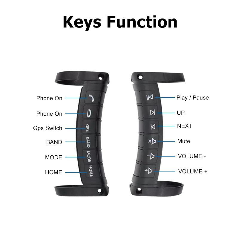 12 Keys Universal Wireless Steering Wheel Remote Control Multi-function Button For Car Radio DVD GPS NavigatioN Bluetooth