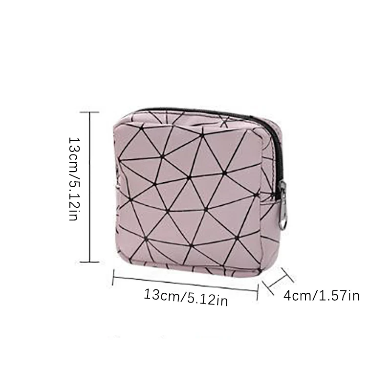 Multifunctional Geometric Pattern Sanitary Pad Bags Reusable Napkin Organizer Women Pad Pouch Bags Portable Makeup Bags