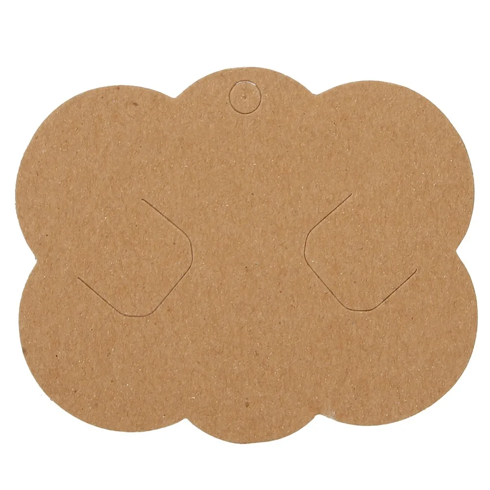 

100pcs Brown Color Headdress Display Cards Kraft Paper Lightweight Jewelry Display Cards Hair Clip Display Cards