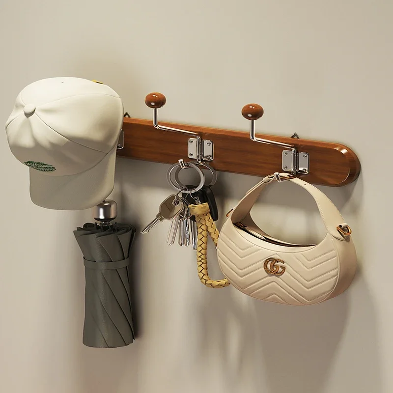壁に取り付けられたハンガーと帽子のフック,家庭用の装飾的な木製ハンガー,コーヒーショップ,衣料品店