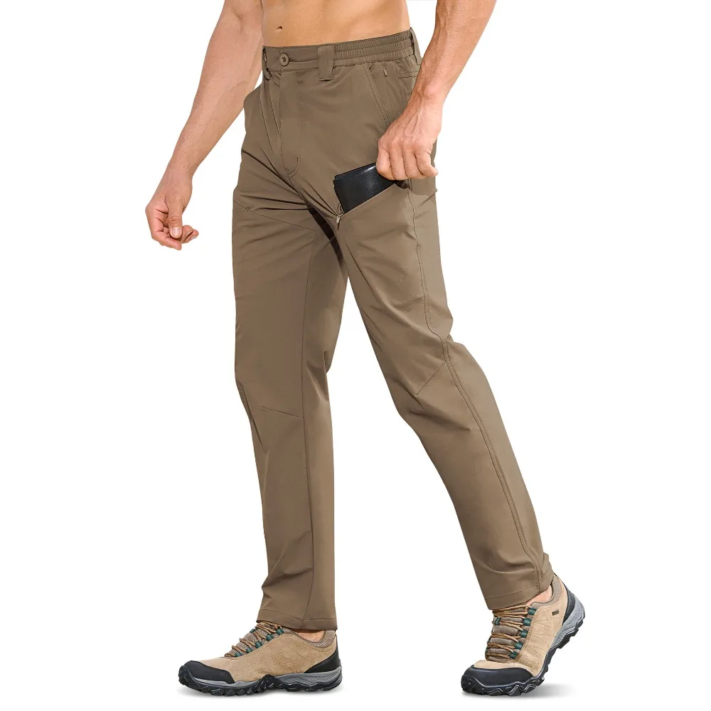 ฤดูใบไม้ผลิฤดูร้อนน้ําหนักเบา Rip-stop Cargo Work กางเกง Multi-Pockets Camping กางเกงตกปลา Quick Dry กางเกงเดินป่ากลางแจ้งผู้ชาย
