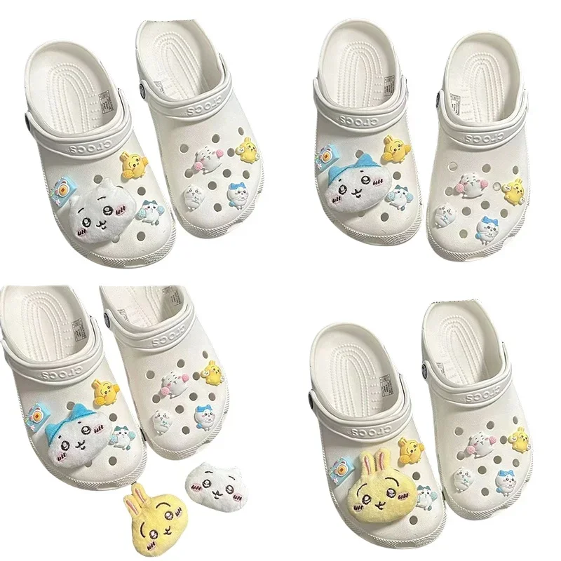 Nouveau dessin animé mignon Chiikawa sabots boucle de chaussure Kawaii レ Hachiware USAG chaussure fleur chaussure boucle accessoires décoratifs