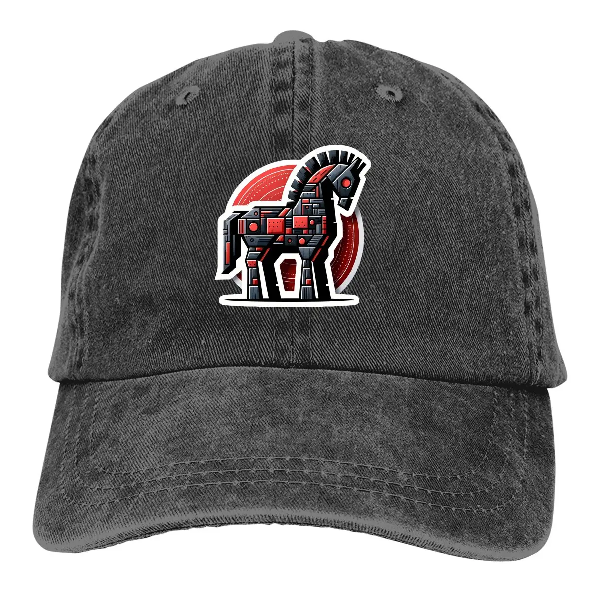 Trojan Horse Multicolor Hat Peaked Women's Cap Hacker Personalized Visor Protection Hats