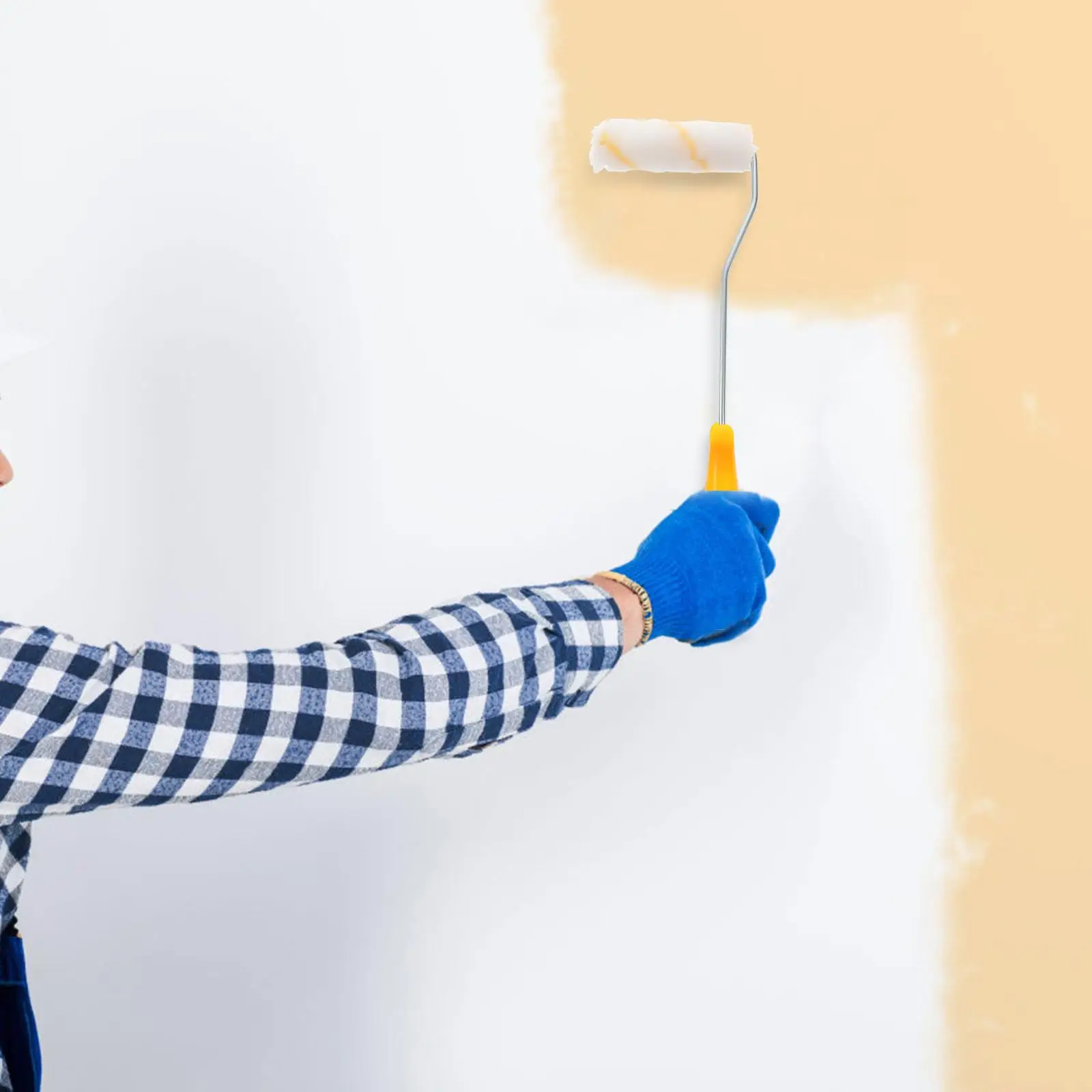 4-inch rolborstelhandvat muurverfroller behang kast wasbaar herbruikbaar gemakkelijk op te bergen schuurbestendig