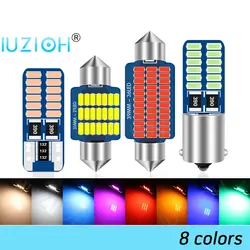 IUZIOH 인테리어 라이트 트럭 자동차 LED 전구 신호 램프, W5W, C5W, 12V, 24V, T10 페스툰 BA9S, C10W, 31mm, 28mm, 31mm, 36mm, 39mm, 41mm, 2 개