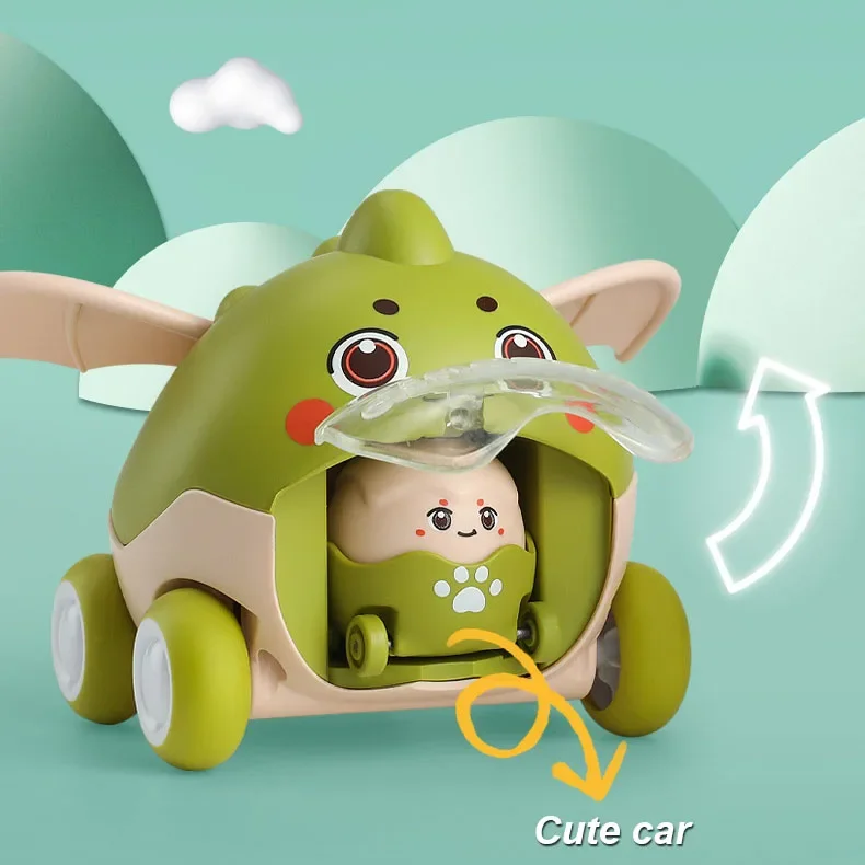 

Press Cute Dinosaur Inertia Car Child Inertia Toy Car Cartoon Dinosaur Animal Baby Toy for Kids Early Childhood Toys for Babies