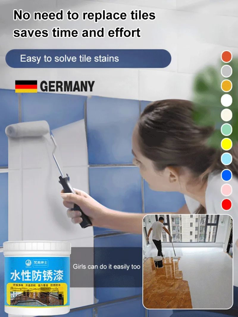 

Металлическая краска Нержавеющая краска Фарба на водной основе Перила Железные двери и окна Откройте из ржавчины Водонепроницаемое антикоррозийное покрытие