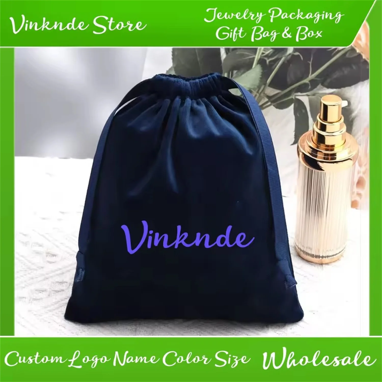9*12cm Drawstring Bags Personalization Jewelry Packaging Pouches Chic Wedding Party Favor Bag Rose Flannel Cosmetic Perfume Sack