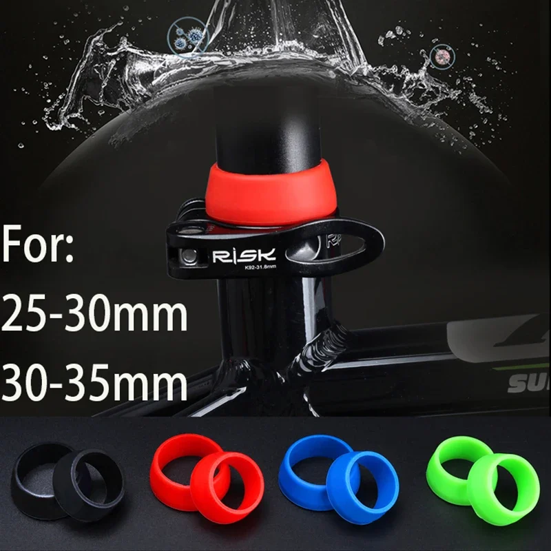 RISK Bicycle Seat Post Waterproof Cover 25-35mm Rubber Ring Dust-proof Cap for MTB Road Bike Seatpost Seat Tube Silicone Cover