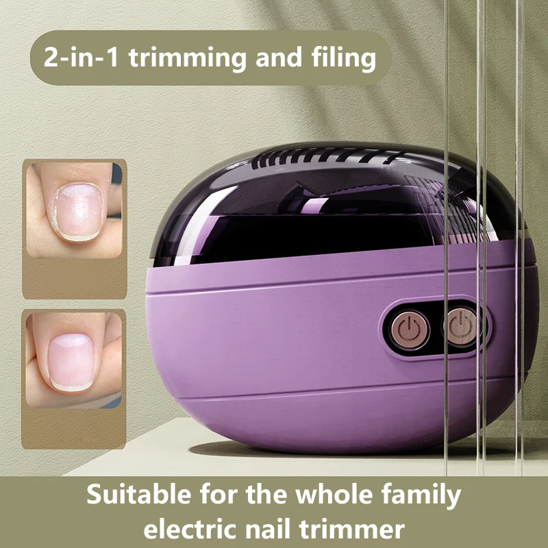 Electric Nail Clippers Rechargeable Mini Household Nail Trimming Machine for Children Adults Portable Automatic Nail Trimmer