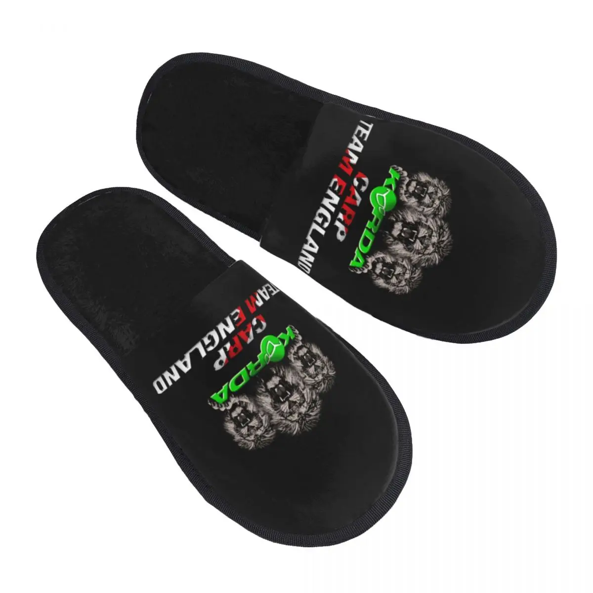 Custom Print Korda Fishing Logo House Slippers Soft Fish Carp Fisherman Gift Memory Foam Fluffy Slipper Indoor Outdoor Shoes