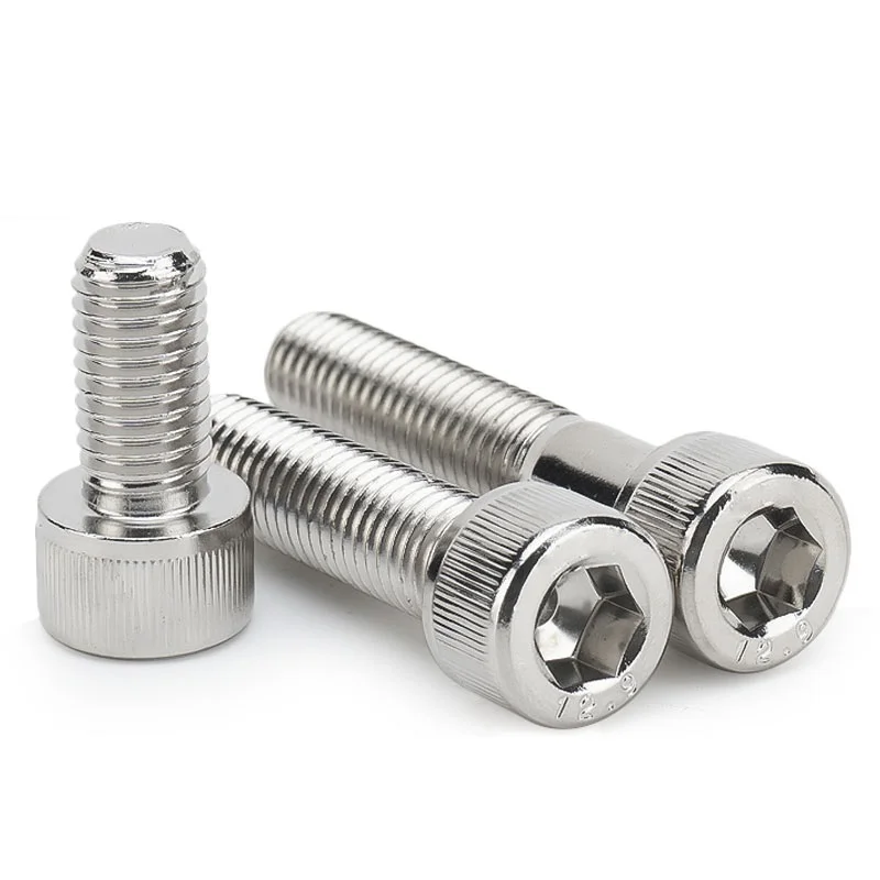 Cup Head Hex Hexagon Socket Screw Bolt M2 -M8 12.9 Grade Carbon Steel Nickel Plated Cylindrical Head Allen Screw DIN912
