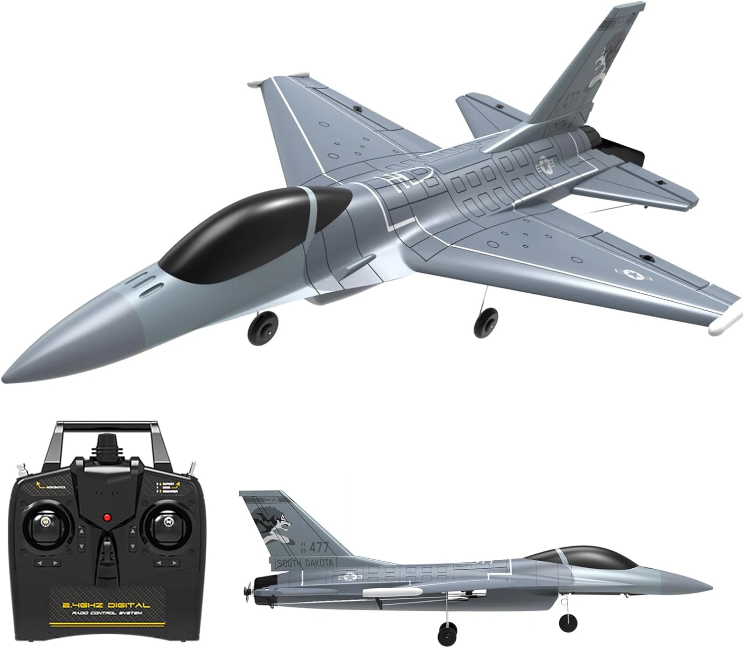 F-16 Falcon Fighter Jet F-16 RC Plane 4 Channel F16 Fighting Remote Control Aircraft with Aerobatic 6-Axis Full-Function for Beg