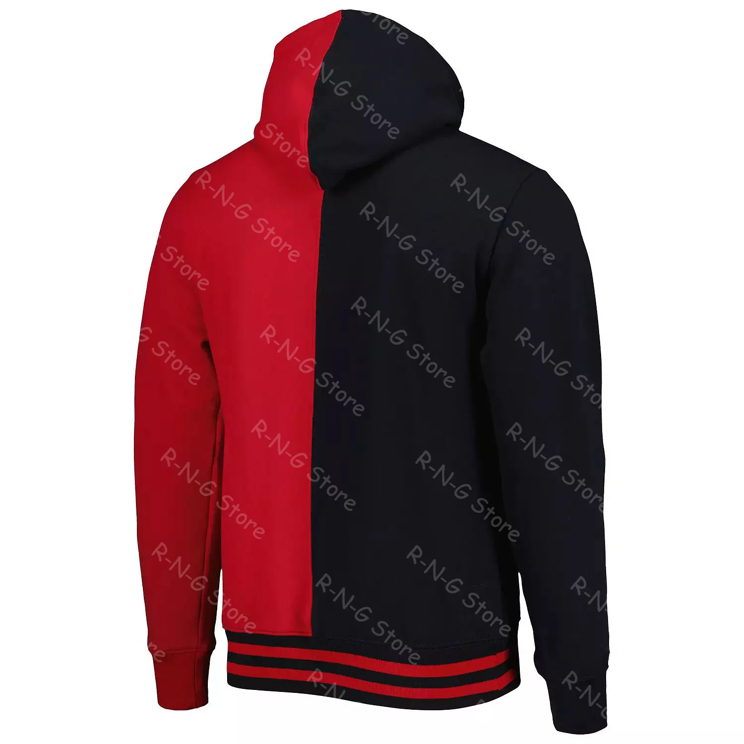 2024-25 Winter New Arrive Style Black/Red 76ers Team Classics Split Pullover Hoodie Man Women Basketball Sport Casual Sweatshirt