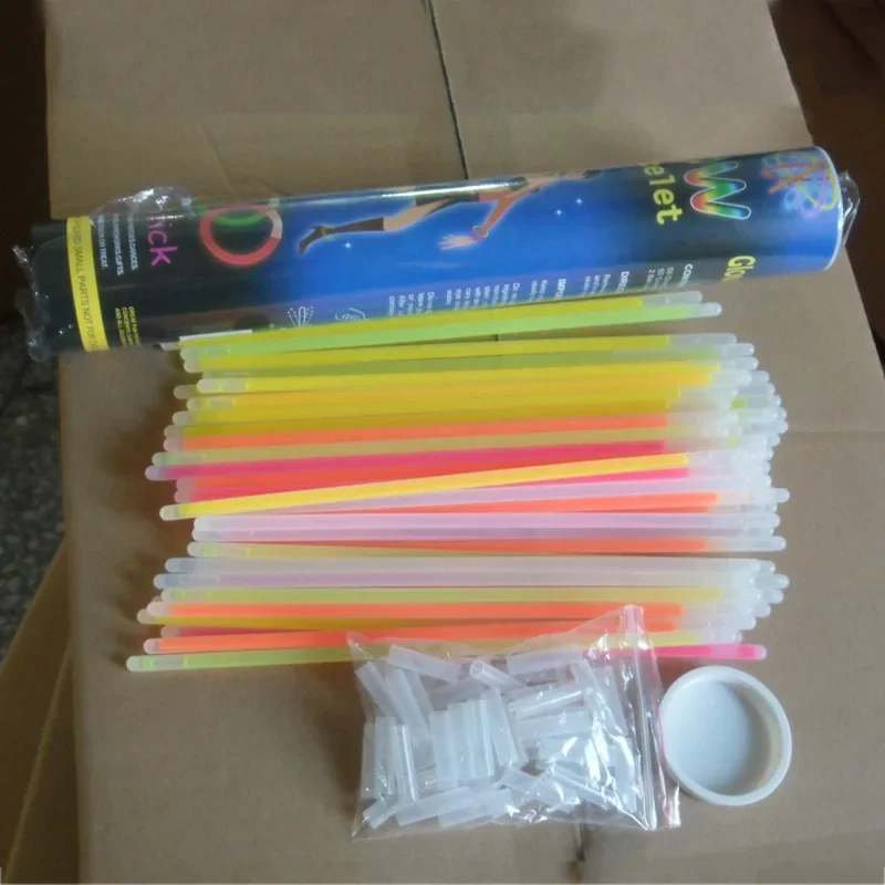 100Pcs Christmas Party Neon Glowstick Light Stick เด็กตลกของเล่นเรืองแสงใน Dark สร้อยข้อมือเรืองแสงของเล่นสำหรับเด็ก