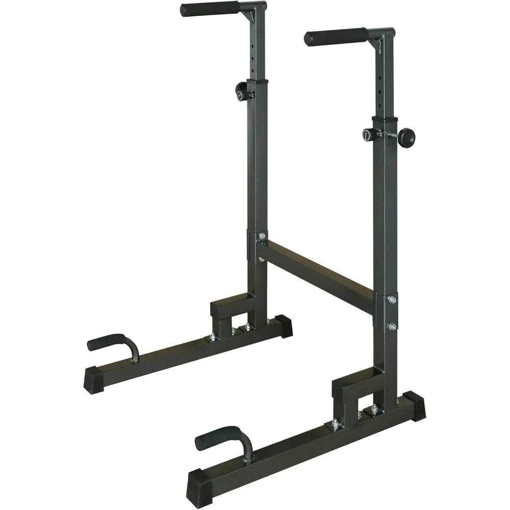 Power Tower Dip Station with Bench Pull Up Bar Stand Adjustable Height Heavy Duty Multi-Function Fitness Training Equipment