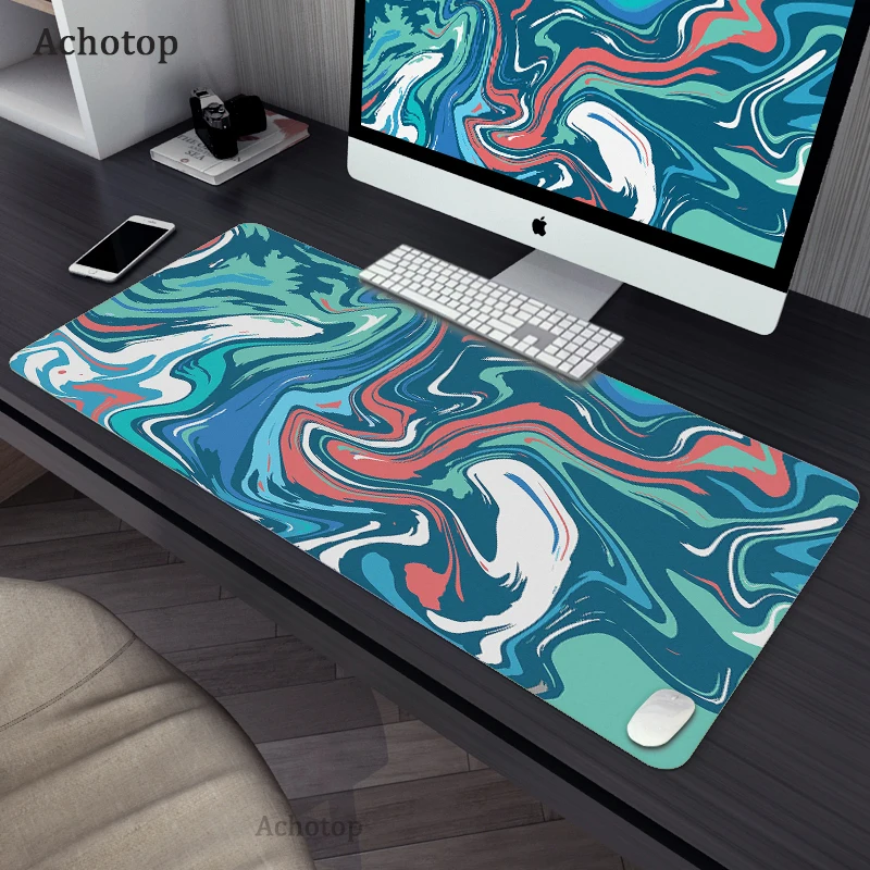 

Computer Mouse Pad Strata Liquid Gaming Accessory Mousepad Black White Large Desk Mat Gamer Rubber XXL 1200x500 Mause Carpet Run