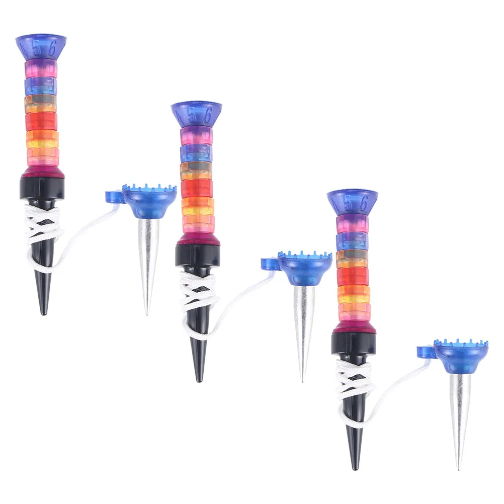 

3 Pcs Golf Professional Plastic Tees Reusable Eco Friendly Low Resistance Tip Shallow Cup Training Aids Golfs